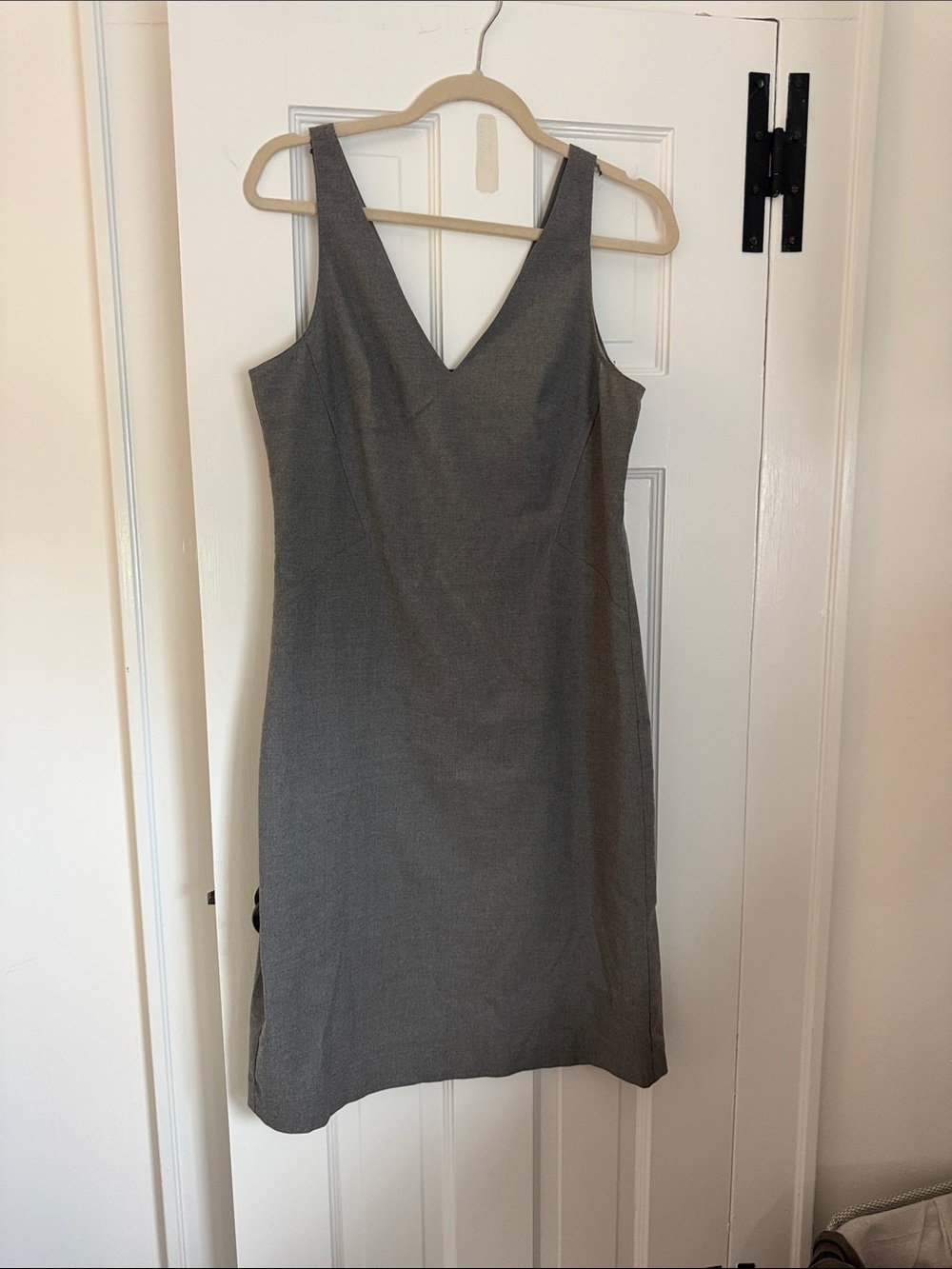 Banana Republic Gray Sleeveless V-Neck Mini Dress